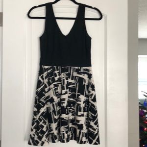 Black and white cocktail dress